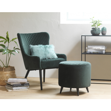 Fauteuil Ottowa Groen Velvet - Giga Living