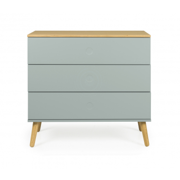 Tenzo Ladekast Dot 3 Lades W90 Groen/Eiken