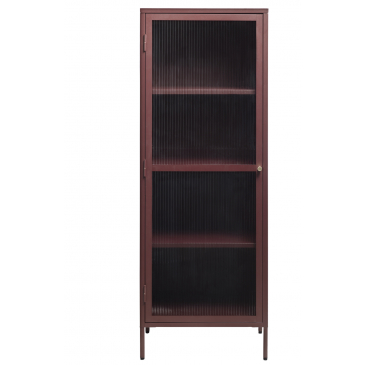 Vitrinekast Bronco Rood H160 cm - Giga Living