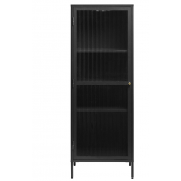 Vitrinekast Bronco Zwart H160 cm - Giga Living