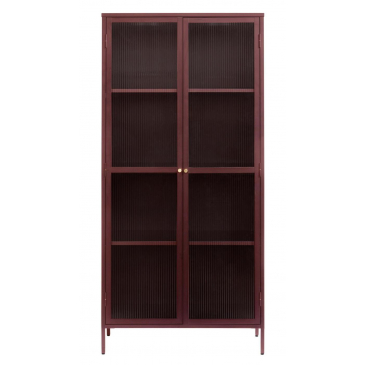 Vitrinekast Bronco Rood H190 cm - Giga Living