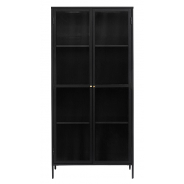 Vitrinekast Bronco Zwart H190 cm - Giga Living