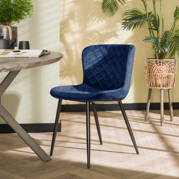 Beroemdheid bezorgdheid moord Blauwe eetkamerstoelen - Eetkamerstoelen - Stoelen - Giga Meubel
