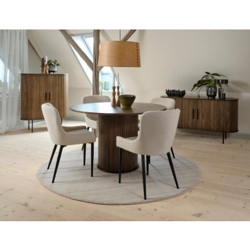 Eettafel Nola Smoked Ø120 cm - Giga Living