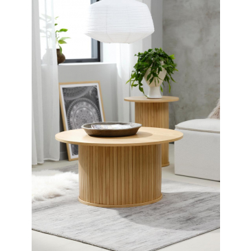 Salontafel Nola Naturel Ø90 cm - Giga Living