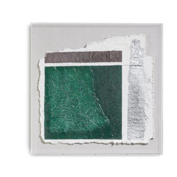 Coco Maison Wandobject Abstract Parchment A 50x50cm Groen