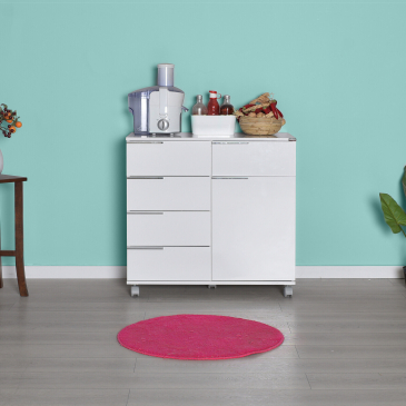 Dressoir Aviles Melamine High Gloss Wit