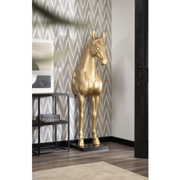 Coco Maison Beeld Horse Standing 180cm Goud