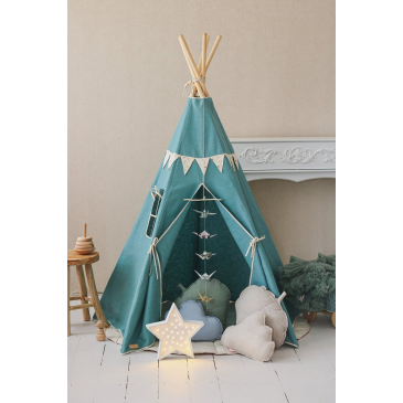 Moi Mili Tipi Speeltent Met Slingers & Speelmat Gold Stars