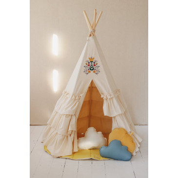 Moi Mili Luxe Tipi Speeltent Met Franje & Speelmat Folk