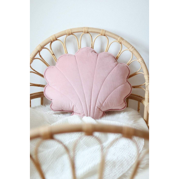 Moi Mili Velvet Schelp Kussen 60x53cm Soft Pink