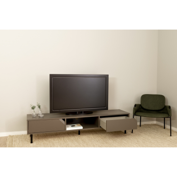 Tenzo Tv-Meubel Corner 2 Lades Donker Taupe