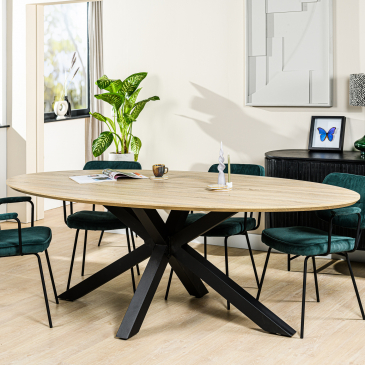 Eetkamertafel Quincy 230x110cm White Wash - Giga Meubel