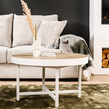 Salontafel rond 74cm Lennox Eiken - Giga Meubel