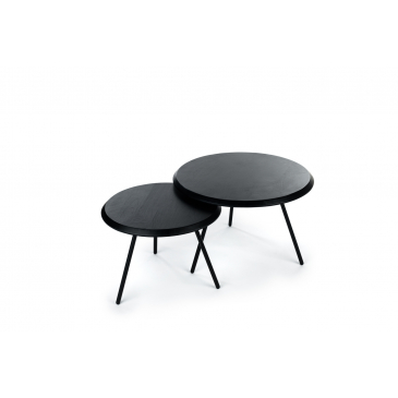 Salontafel Aria Rond Zwart Set van 2 - Giga Meubel