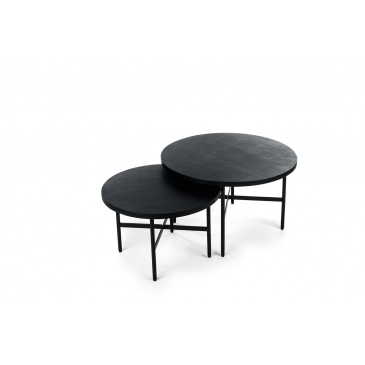 Salontafel Cipke Rond Zwart Set van 2 - Giga Meubel