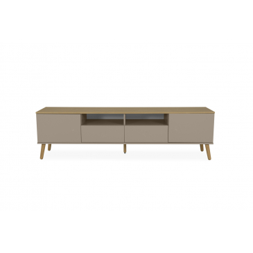 Tenzo Tv-Meubel Dot 2-Deurs 2 Lades Taupe/Eiken