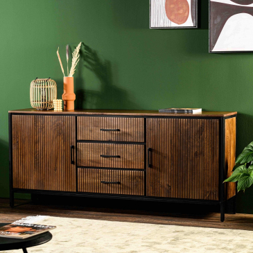 Dressoir Eva Acaciahout Bruin 180cm - Giga Meubel