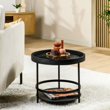 Salontafel Sevijn 50cm Zwart - Giga Meubel