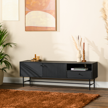 Tv-meubel Lisanne 150cm  Zwart - Giga Meubel