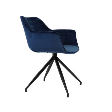 Light & Living Eetkamerstoel Jaimy Velvet Blauw