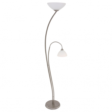 Steinhauer Capri Vloerlamp 2-lichts Zilver 182cm