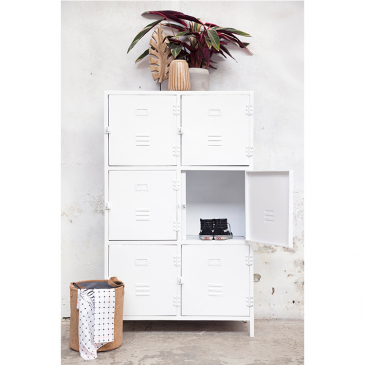6 Locker Wit - Giga Meubel 
