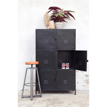 6 Locker Zwart - Giga Meubel 