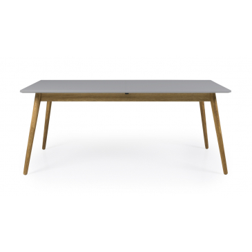 Tenzo Tafel Dot 160(205)x90 Grijs/Eiken
