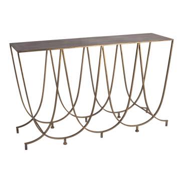 PTMD Sidetable Saar Goud Metal Groot