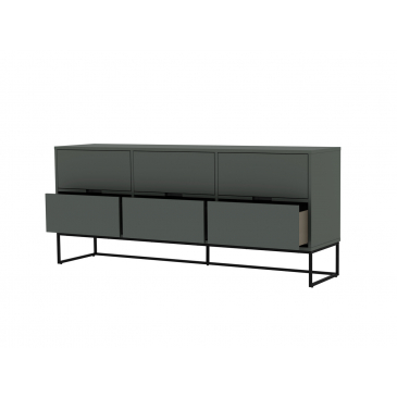 Tenzo Dressoir Lipp 6 Lades Mat Misty Groen