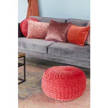 Poef Maaike 50x50 Roze - Giga Meubel