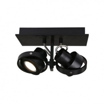 Steinhauer Quatro LED Wandlamp/spot Zwart 2-lichts