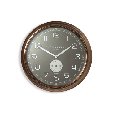 Klok Rond Timekeeper Zwart/Bruin Ø76cm