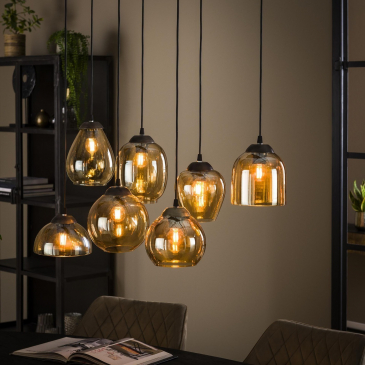 Hanglamp 4+3L Mix Gold - Giga Meubel