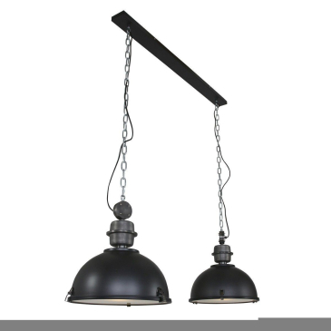 Steinhauer Bikkel Duo Hanglamp Zwart 110cm