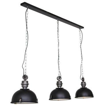 Steinhauer Bikkel Hanglamp 3-lichts Zwart
