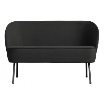 BePureHome Vogue 2-Zits Bankje Fluweel Zwart