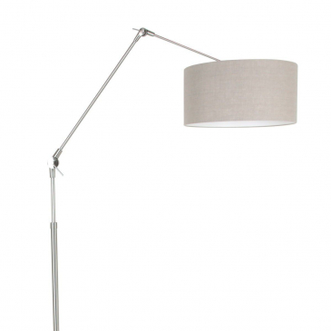 Steinhauer Prestige Chic Vloerlamp Met Grijs Linnen Kap Ø40cm