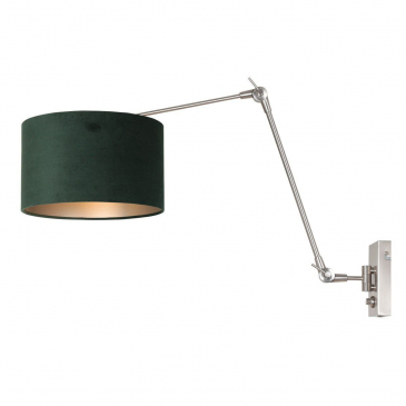 Steinhauer Prestige Chic Wandlamp Met Groen Velours Kap Ø30cm