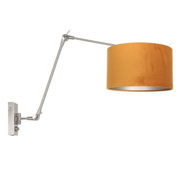 Steinhauer Prestige Chic Wandlamp Met Goud Velours Kap Ø30cm