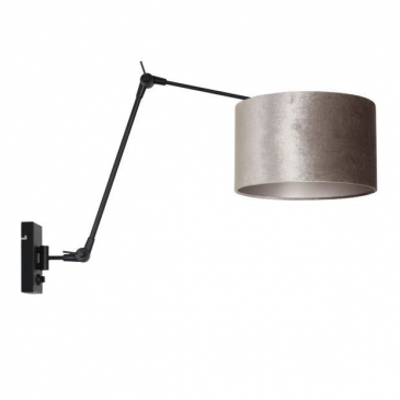 Steinhauer Prestige Chic Wandlamp Met Zilveren Velours Kap Ø30cm