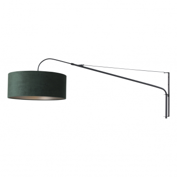 Steinhauer Elegant Classy Wandlamp Zwart Met Groene Kap Ø50cm