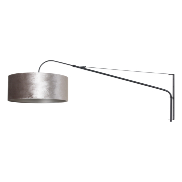 Steinhauer Elegant Classy Wandlamp Met Zilveren Velvet Kap Ø50cm