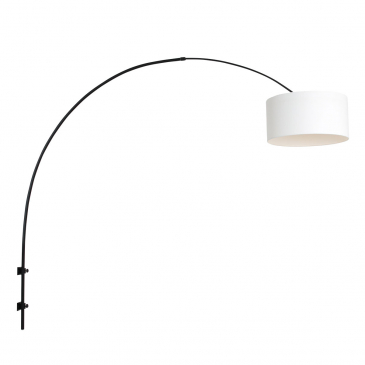 Steinhauer Sparkled Light Wandlamp Met Witte Linnen Kap Ø30cm