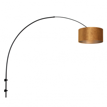 Steinhauer Sparkled Light Wandlamp Zwart Met Gouden Kap Ø30cm
