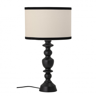 Bloomingville Sela Tafellamp Zwart Rubberwood