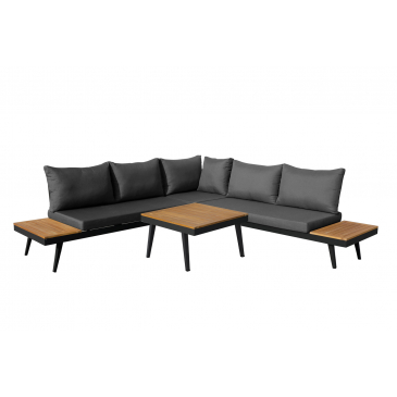 SenS-Line Loungeset Costa Zwart 4-delig