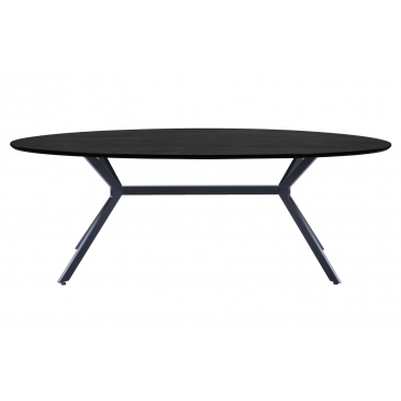 Woood Exclusive Bruno Eettafel Ovaal Zwart 220x100cm