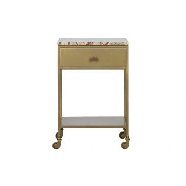 BePureHome Clinic Nachtkastje Marmer Antique Brass